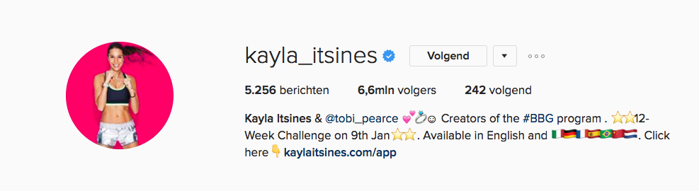 Kayla Itsines instagram