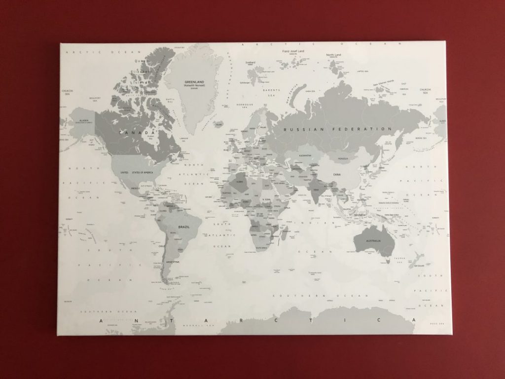 Trend aan de muur: wereldkaart